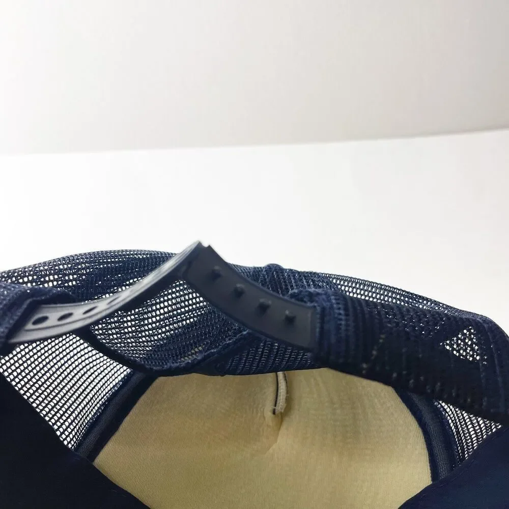 Vintage Navy Blue Trucker Hat Snap Back Mesh Ball Cap Gatlinburg Tennessee - Picture 6 of 16